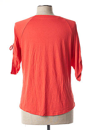 T-shirt coupe droite manches courtes orange FEMMES JE VOUS AIME femme