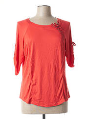 T-shirt orange FEMMES JE VOUS AIME pour femme seconde vue