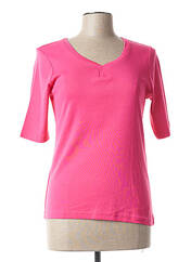 T-shirt rose SIGNATURE pour femme seconde vue