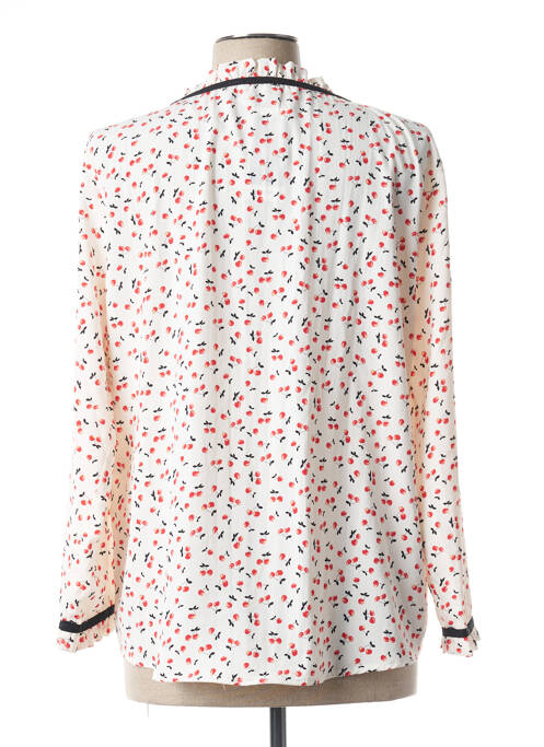 Blouse tissage popeline manches longues blanc HIPPOCAMPE femme