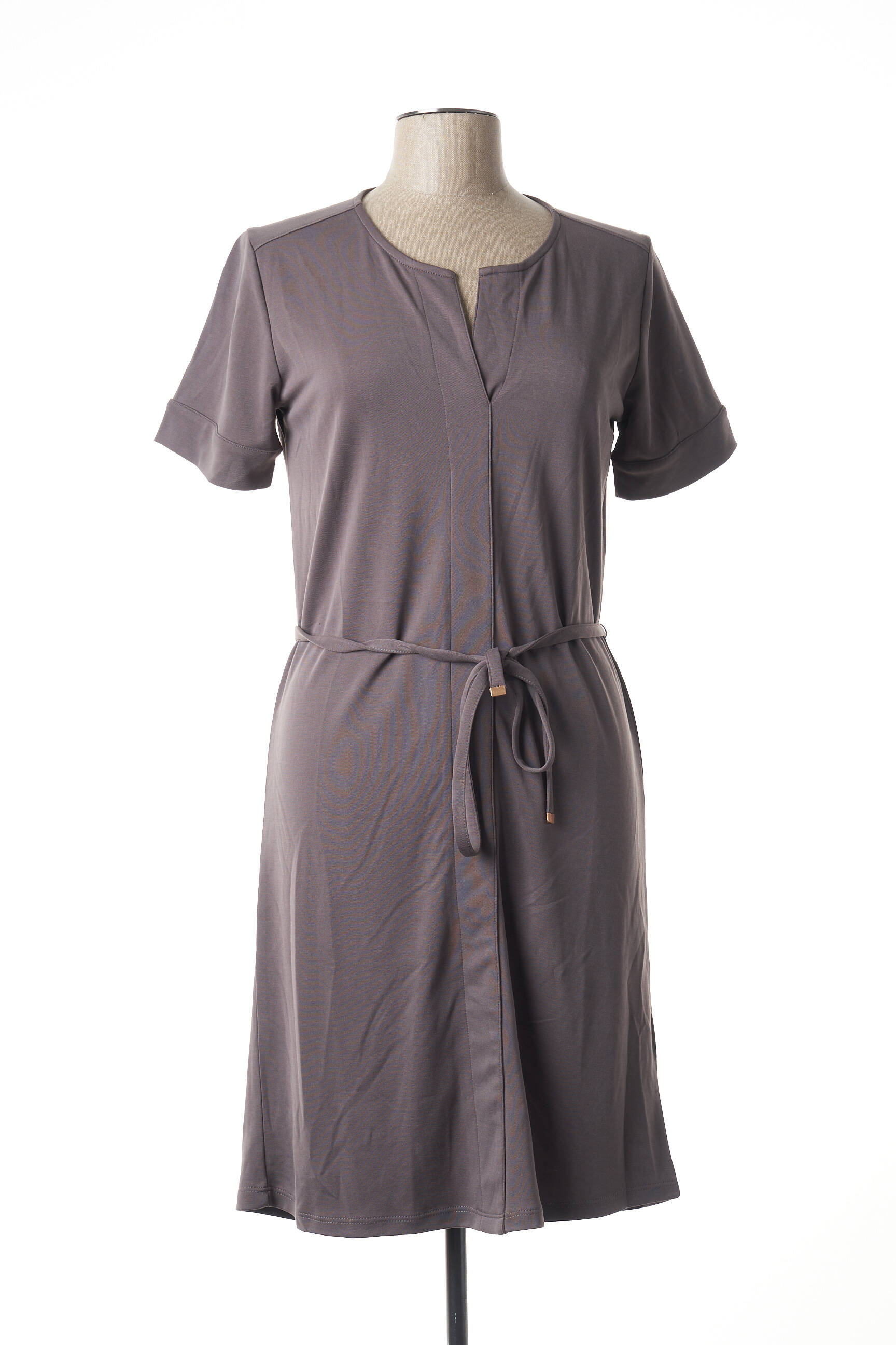 Signature Robes Mi Longues Femme De Couleur Gris 1833547 gris00 Modz