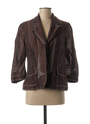 Veste chic fermeture boutonnée sur le devant marron FRED SABATIER femme