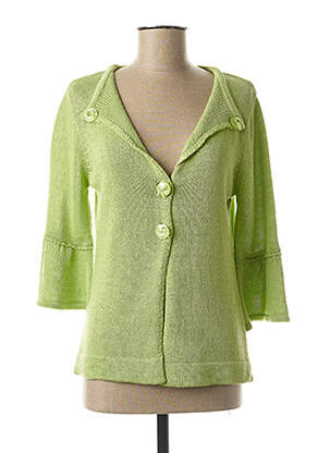 Gilet manches longues manches 3/4 vert EVALINKA femme