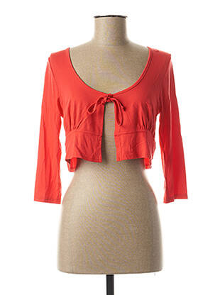 Gilet manches longues manches 3/4 rouge LES FILLES DE NEAUX femme