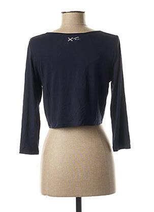 Gilet manches longues col rond bleu LES FILLES DE NEAUX femme