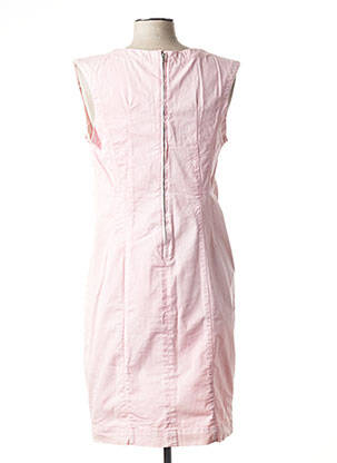 Robe mi-longue fermeture zippée au dos manches courtes rose IMPAQT femme