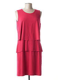 Robe mi-longue coupe fluide sans manche rouge FRANCE RIVOIRE femme