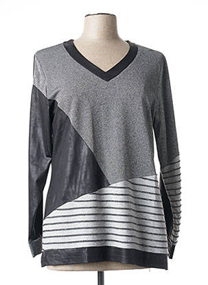 Top stretch manches longues gris GUY DUBOUIS femme