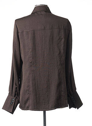 Chemisier coupe cintrée manches longues marron KARTING femme