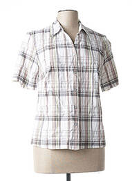 Chemisier manches courtes manches courtes marron FOSBY femme
