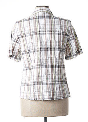 Chemisier coupe cintrée manches courtes marron FOSBY femme