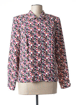 Chemisier coupe cintrée manches longues violet FRANCE RIVOIRE femme