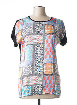 T-shirt coupe cintrée manches courtes bleu TINTA STYLE femme