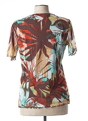 Top stretch manches courtes marron MAILLE A. FORCIER femme