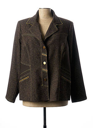 Veste chic fermeture boutonnée sur le devant marron PAUPORTÉ femme