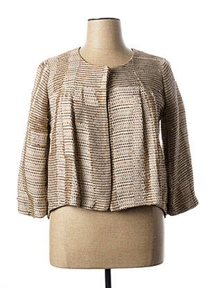 Veste casual col rond beige MANILA GRACE femme