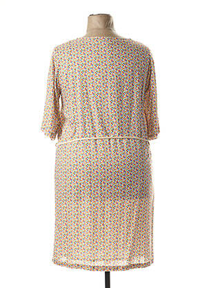 Robe mi-longue manches 3/4 manches 3/4 vert FLEUR DE SEL femme