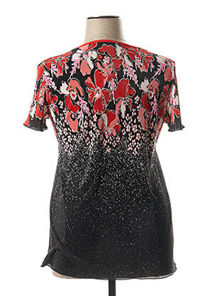 T-shirt imprimé fantaisie manches courtes noir GEVANA femme