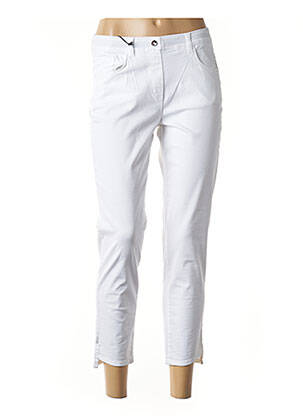 Pantacourt stretch blanc EAST DRIVE femme