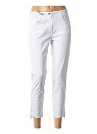 Pantacourt stretch blanc EAST DRIVE femme