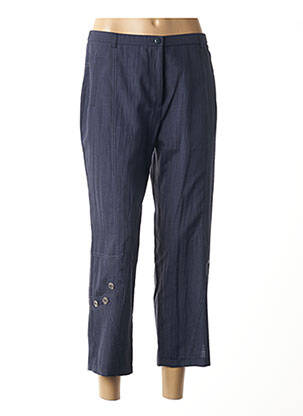 Pantacourt coupe droite bleu PAUPORTÉ femme