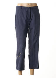 Pantacourt coupe droite bleu PAUPORTÉ femme