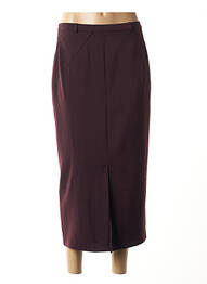 Jupe longue tissage crêpe violet CHRISTIAN MARRY femme