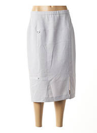 Jupe mi-longue coupe droite gris PAUPORTÉ femme
