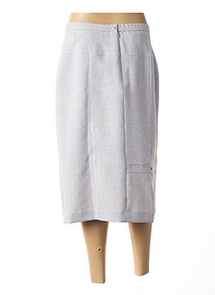 Jupe mi-longue coupe droite gris PAUPORTÉ femme