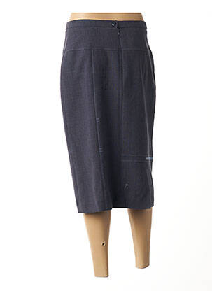 Jupe mi-longue coupe droite bleu PAUPORTÉ femme