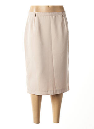 Jupe mi-longue coupe droite beige COSTURA 40 femme