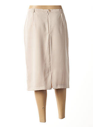 Jupe mi-longue coupe droite beige COSTURA 40 femme