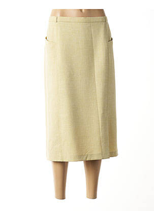 Jupe mi-longue coupe droite vert CHRISTIAN MARRY femme