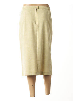Jupe mi-longue coupe droite vert CHRISTIAN MARRY femme