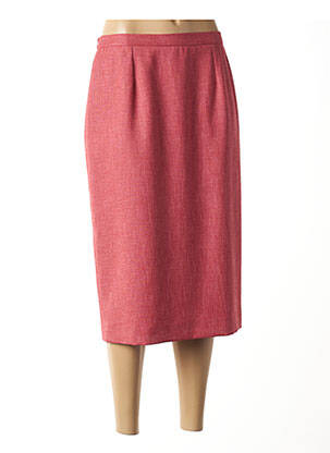 Jupe mi-longue coupe droite rose FRANCOISE DE FRANCE femme