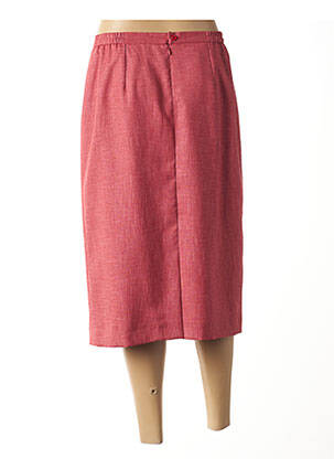 Jupe mi-longue coupe droite rose FRANCOISE DE FRANCE femme