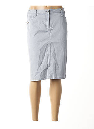 Jupe mi-longue stretch bleu MAT DE MISAINE femme