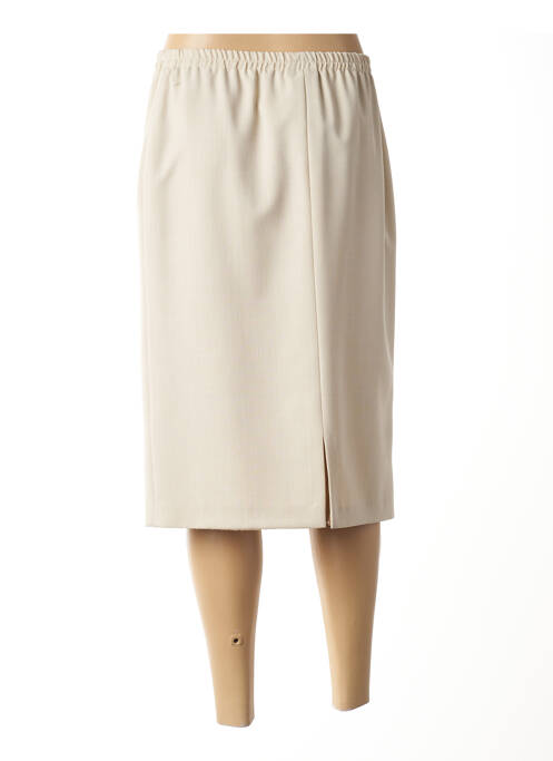 Jupe mi-longue beige FRANCE RIVOIRE pour femme