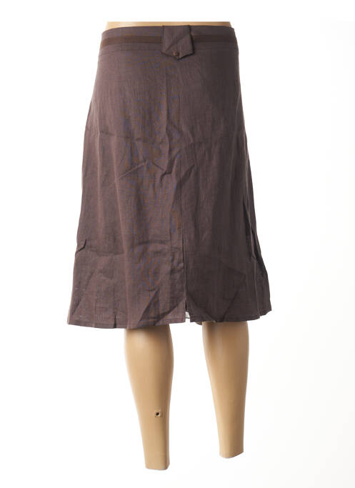 Jupe mi-longue marron COCO MENTHE pour femme