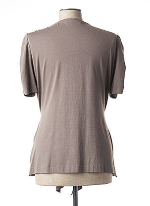 Top imprimé fantaisie manches courtes marron CONCEPT K femme