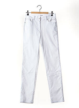 Pantalon slim tissage popeline taille normale blanc DIANE LAURY femme