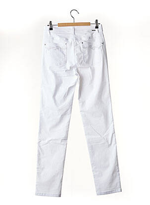 Pantalon slim tissage popeline taille normale blanc DIANE LAURY femme