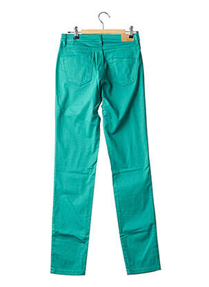 Pantalon slim tissage popeline taille normale vert BARILOCHE femme