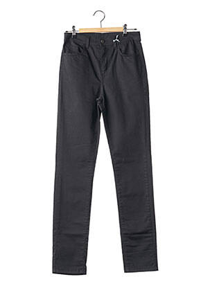 Pantalon slim tissage popeline taille normale noir IMPAQT femme