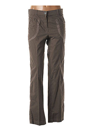 Pantalon droit stretch taille normale marron FRED SABATIER femme