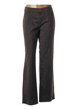 Pantalon droit stretch taille normale marron PIONIER femme