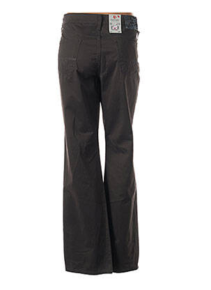 Pantalon droit stretch taille normale marron PIONIER femme