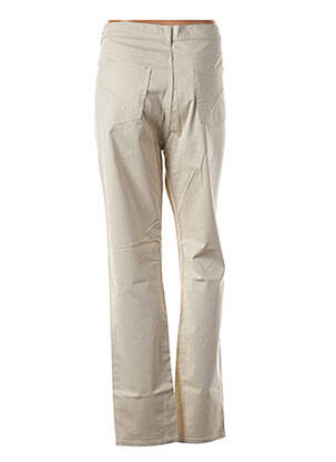 Pantalon slim tissage popeline taille normale beige IMPAQT femme