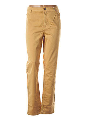 Pantalon slim tissage popeline taille normale jaune IMPAQT femme
