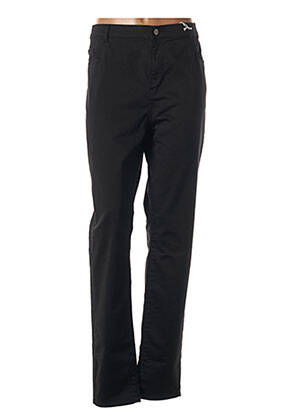 Pantalon slim tissage popeline taille normale noir IMPAQT femme